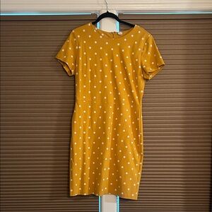 Old Navy Mustard Polka Dot Mini Dress